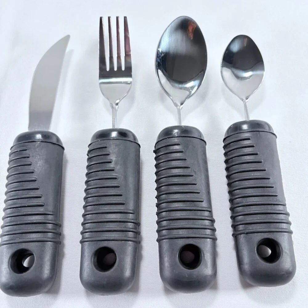 Medline Weighted and Bendable Utensils Set 4 Pcs Adaptive Eating‎